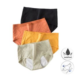 Menstrual Panties Mid-waist Leak-proof Underwear for Women Cotton Underpants for Periods Large Size Seamless Panties for Women on Sale