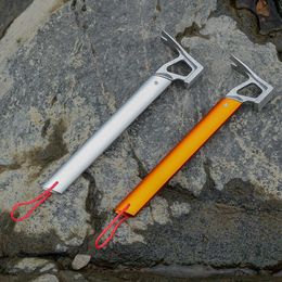 Outdoor ground nail hammer Light camp Bottle lifter Aluminium alloy handle Stainless steel canopy multi-function camping