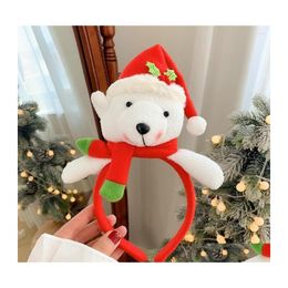 Party Decoration Party Decoration Christmas Old Man Big Doll Headband Adt Children Dress Up Head Buckle Small Gifts Set Ornaments Dr Dheeu