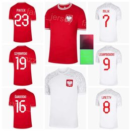 National Team Soccer Poland 14 Jakub Kiwior Jersey 2022-23 World Cup 13 Jakub Kaminski 2 Matty Cash 18 Bartosz Bereszynski 1 Wojciech Szczesny Football Shirt Kits