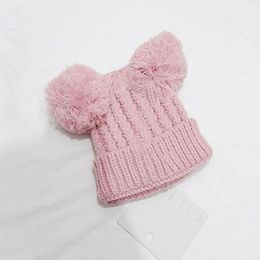 Baby Designer Hat Boys And Girls Fashion Autumn Winter Warm Knitting Bunny Casual Bag Ear Versatile Warm Children's Wool Cap Multiple Colors Available