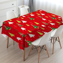 Table Cloth Christmas Printed Restaurant Tablecloth Home Decor Rectangular Party Plaid Santa Claus