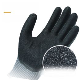 Hand protection Nitrile spray salt sanding abrasion resistant work Automobile repair gardening anti-skid rubber coated breathable labor
