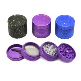 Smoking Accessories grinder herb CHROMIUM CRUSHER Star spot grinding Aluminium alloy 50mm metal four layer smoke breaker Ring-tooth stripe grinder bongs