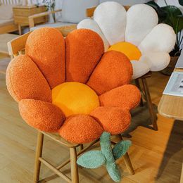 Pillow Ins Flower Office Chair Lumbar Back Cute Plush Sofa Throw Pillows Soft Elastic Decor S Winter Oreiller