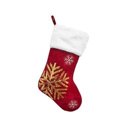 Christmas Decorations Christmas Decorations Stocking With Embroidery Large Decoration Sock Ornament Candy Gift Pouch For Storing Gif Dhtnn