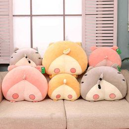 New Arrival 4050Cm Beautiful Cat Butt Plush Dog Cushion Pig Cushion Cartoon Animal Sofa Stuffed Dog Kids toys J220729