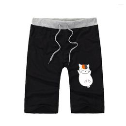 Men's Shorts Anime Natsume Yuujinchou Men Summer Male Sweatpants Fitness Bodybuilding Workout Teenagers Cotton Short Pants