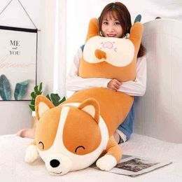 Giant Beautiful Corgi Dog Plush Pillows Filled Soft Down Cotton Animal Kids Toys Kawaii Shiba Inu Dolls For ldren Birthday gift J220729