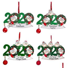 Christmas Decorations Christmas Decorations Family Diy Snowman Hanging Pendant Handwritten Name Doll Ornaments Party Wedding Giftchr Dh89S