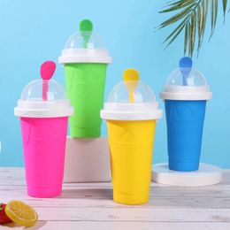 Ice Cream Tools Quickfrozen Smoothie Cup Diy Homemade Smoothie Cups Freeze Drinks Cup Double Layer Summer Juice Ice Cream Cooling Cup 221124