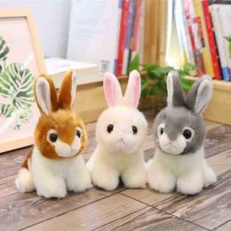 1Pc 20Cm Simulation Kawaii Rabbit Plush Toy Stuffed Cute Animal Toy For ldren Birthday Christmas Gift Doll Car Decor J220729