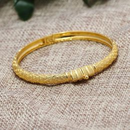 Bangle Open Crown Gold Colour Bangles for Women Girl Africa Jewellery Ethiopian Dubai Arab Middle East Bracelets Gifts
