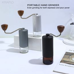 Portable Manual Coffee grinder Aluminium coffee- bean milling machine 25g Conical burr miller hand coffee-grinder