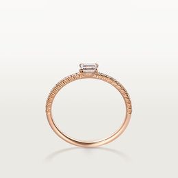 Carti Love Diamond Ring Designer Jewlery vrouwen verloving trouwringen Luxe Moissanite Ring Rose Gold Silver Titanium