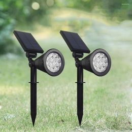 Solar Power RGB Spotlight 12W Outdoor Lawn Courtyard Ground Plug Light Landscape Heat Resisting Decoration