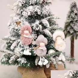Christmas Decorations Christmas Decorations Ornaments Handmade Crafts Plush Angel Doll Pendant Tree Year 2022 Xmas Giftchristmas Dro Dhuqm