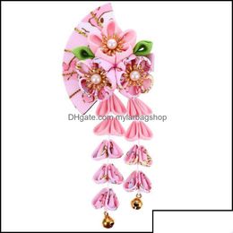 Party Favor Party Favor Event Supplies Festive Home Garden Japanese Style Hairpin Tassel Hair Clip Classical Headdress Decoration Dr Dh26V