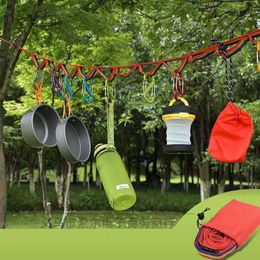 Hand Tools Outdoor camping supplies Colourful tent hanging rope clothes line rainbow strap bag