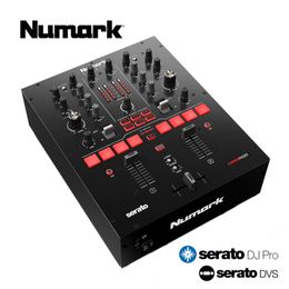 lighting controls NUMARK Luma Scratch mixed two-way DJ mixing console built-in Serato DVS sound card innofader