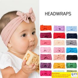Baby candy Colours Headbands Bow band Infant Bands Kids Girls Nylon Elastic Knot Headband Toddler Baby Accessories Headwraps