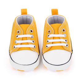 First Walkers Arrival Baby Boys Girls Shoes Canvas Print Walker Infant Toddler AntiSlip Prewalker Indoor Shoe For Drop 221124