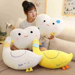 Creative 4050Cm Love Your Teeth Plush Toy Beautiful Duck Tooth decay Clock Cushion Filled Soft Cushion For kids Baby Usual Gifts J220729