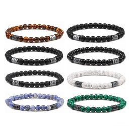 Beaded 6Mm Gemstones Beaded Bracelets For Women Men Strand Healing Crystal Gorgeous Stretch Semiprecious Stone Jewellery Drop Delivery Dh0Lb