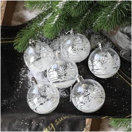 Christmas Decorations Christmas Decorations 6 Pcs 80Mm Tree Foam Big Balls Set Pendants Decoration Bauble Home House Xmas Ornaments Dhwje