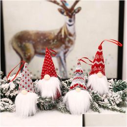 Christmas Decorations Christmas Decorations Hanging Mini Faceless Old Man Doll Tree Plush Gnome Pendant Decorat For Home Party Ornam Dhvkc