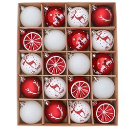 Christmas Decorations 20pcs Balls 6cm Golden Tree Ornaments Pendants Plastic Home Decor Year 221123