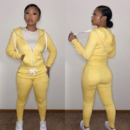 Women s Two Piece Pants fall outfit two piece set 2 sweatsuits for woman tracksuits hoodies pants s clothing 221123