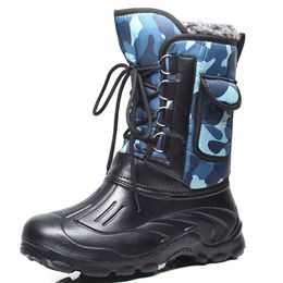 Winter Men Boot Waterproof Snow Boots Velvet Warm Cotton Non-slip Outdoor Shoes