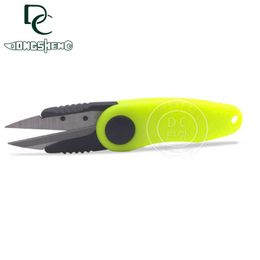 Crooked mouth fishing scissors folding fish scissors with serrated fishing line lead leather horse scissors fishing gear