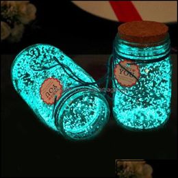 Party Decoration Party Decoration 10G Diy Fluorescent Super Luminous Particle Glow Pigment Bright Gravel Noctilucent Sand Glowing Da Dhywu