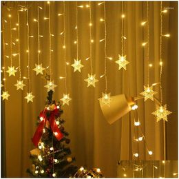 Christmas Decorations Christmas Decorations Led Merry Snowflakes String Fairy Lights Ornaments 2022 Tree For Home Navidad Drop Deliv Dh1Gd