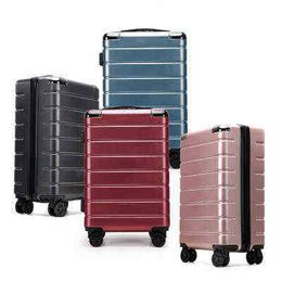 Inch Zipper Trolley Suitcase Luggage Fashion Pc Abs Universal Wheel Selection Box J220707