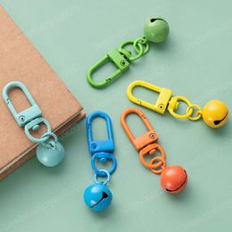 Cute Geometry Metal Keychain Pendant Girls Trinket Multicolor with Bells Couple Bag Cell Phone Accessories Headset Case Keyring