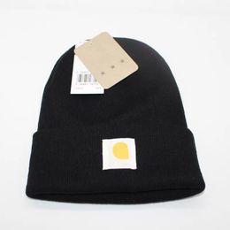 Men Winter Beanie Brand Warm Beanies European American Double-Layer Folded Knit Women Woollen Hat 23 Colour a2