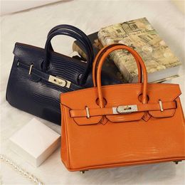 Purse 2022 autumn winter new diamond inlaid horizontal bag crocodile leather women's one shoulder hand Outlet Black Friday E8PO