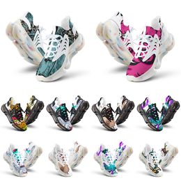 men women custom running shoes artoon animal design diy word black white blue red mens trainer 0511