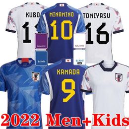 2022 Japan Soccer Jerseys World Cup MINAMINO TOMIYASU TSUBASA Mitoma Maeda Japanese Football Shirt KYOGO Asano Ito SHIBASAKI KUBO KAMADA men kids kit jersey on Sale