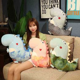 1Pc 55Cm Creative Dinosaur Baby Cuddles Kawaii Dinosaur With Eggshell Cushion Filled Soft Cute Dolls Sofa Cushion for Kids J220729