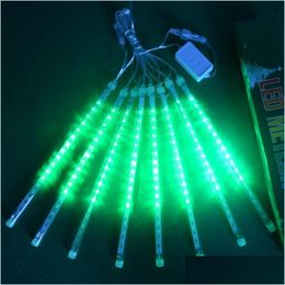 Party Decoration Meteor Shower Lamp 8 String Birthday Party Decoration Light Kit Led Lights Tree Water Proofs Christmas Day Yellow 4 Dhotr