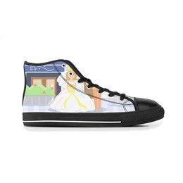 Lata laranja sapatos de laranja Custom Black Casual Mid Men Sneakers Mulheres cortam moda respirável na cor ao ar livre Custom