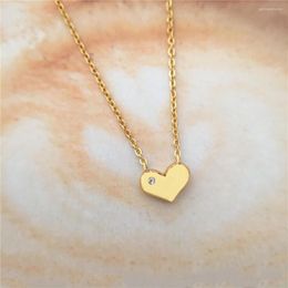 Pendant Necklaces 18K Gold Plate Love Heart For Women Chokers 2022 Trend Fashion Festival Party Gift Jewellery