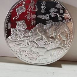 2022 year Crafts 1000g chinese silver coin silver 99.99% zodiac tiger art