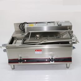 Food Processing Commercial Digital Display Gas Automatic Continuous Frying Machine