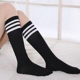 Women Socks Sexy Black White Striped Long Thigh High Over The Knee Stockings Japanese Lolita Ladies Girls