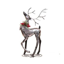 Christmas Decorations Christmas Decorations Crafts Iron Deer Oranments Merry Elk Table Decor For Home 2022 Happy Year Naviidad Gifts Dhi83